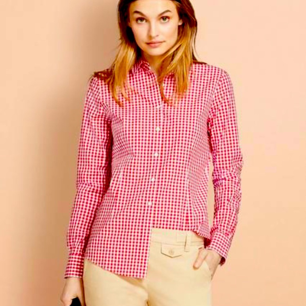 🎉HP🎉 Brooks Brothers Red Fleece Gingham Button Down Shirt